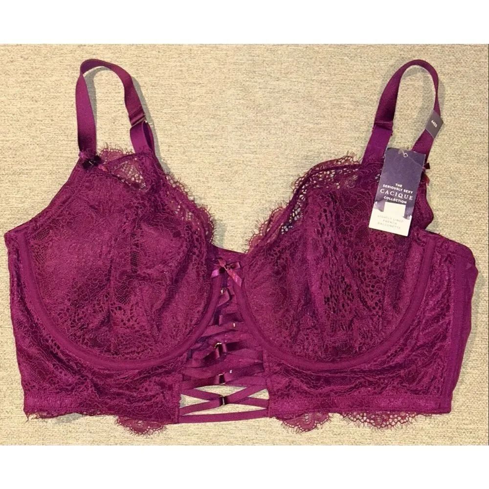 Cacique lightly lined French balconette bra size 44DD